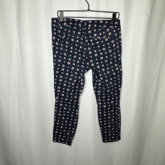 J. Crew Navy Blue‎ Medallion Skinny Minnie Pants - Picture 3 of 3